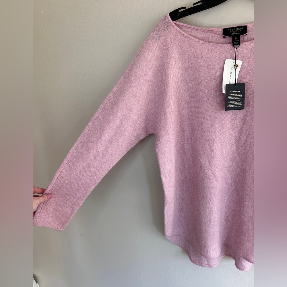 NWT CHARTER CLUB LUXURY 100% Cashmere Sweater Soft Old Money Parisian | Size M - Picture 5 of 10